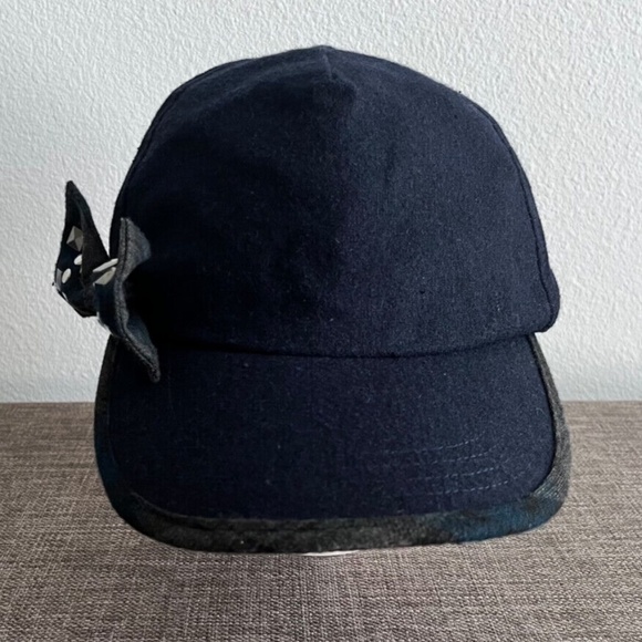 August Hats Accessories - (NWT) August Accessories Women's Blue Baseball Hat W/Check Bow Accent